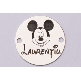 S118 - Banut Argint 925 cu Mickey Personalizabil - 1 buc
