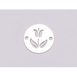 E1117 - N Link banut din argint model floral 1, 12mm 0.33mm