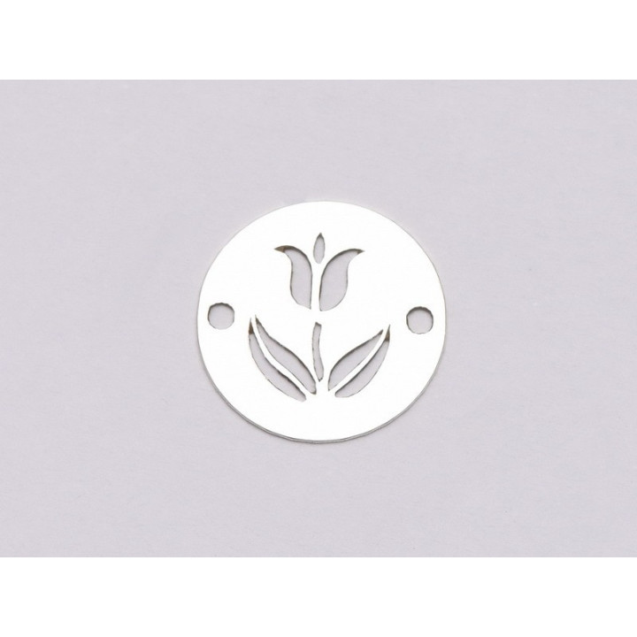 E1117 - N Link banut din argint model floral 1, 12mm 0.33mm