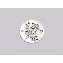 E1121 N Link banut din argint model floral 5, 12mm 0.33mm