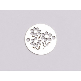 E1122 N Link banut din argint model floral 6, 12mm 0.33mm