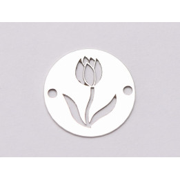 E1136 N Link banut din argint model floral 8, 12mm 0.33mm
