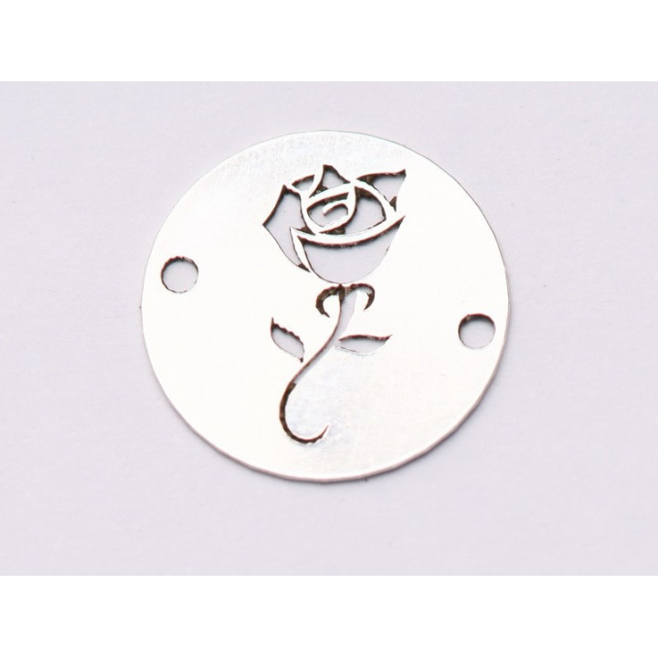 E1137 N Link banut din argint model floral 9, 12mm 0.33mm