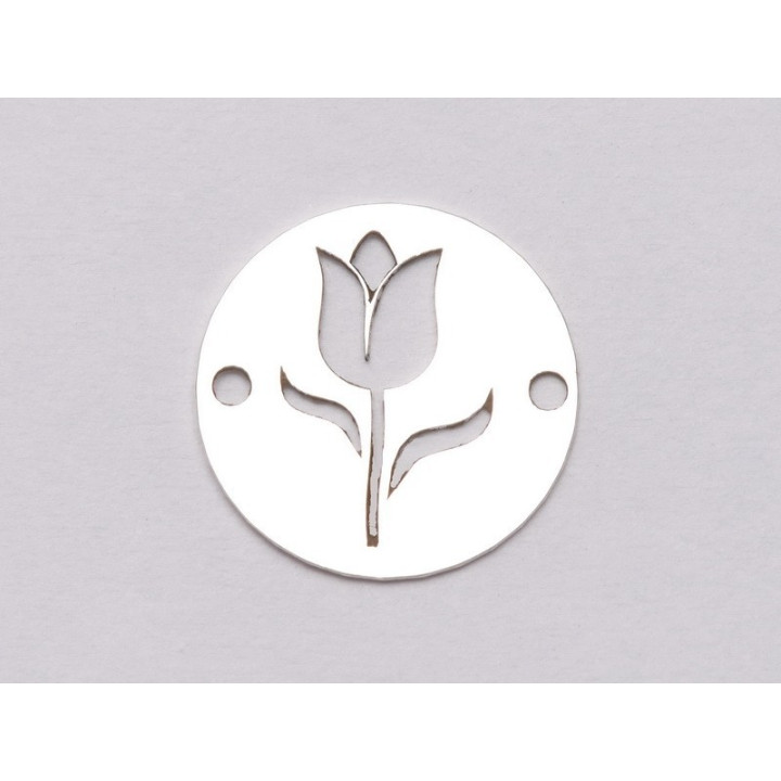E1138 N Link banut din argint model floral 10, 12mm 0.33mm