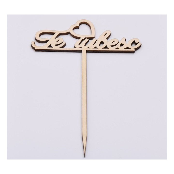 L010-Topper lemn "O primavara frumoasa" 23x10cm 1buc