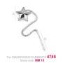 G0445-Cercei lantisor pentru Swarovski Star 4745 10mm - bijuterii personalizate din argint | simoshop