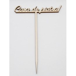 L027-Topper lemn "Casa de piatra!" 17*10cm 1buc