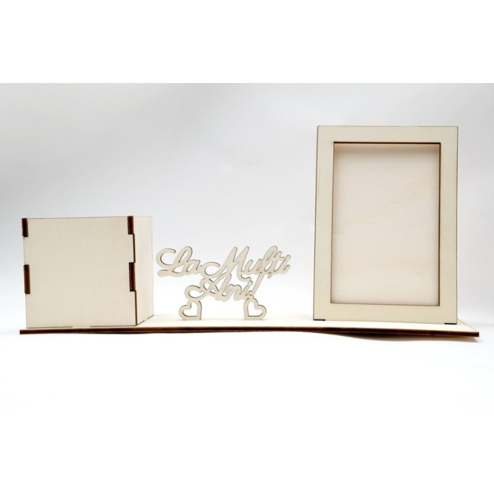 L030-Organizator birou cu rama foto si text 30x17x10cm 1buc