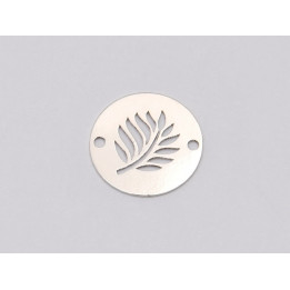 E1154 N Link banut din argint frunza palmier, 12mm 0.33mm