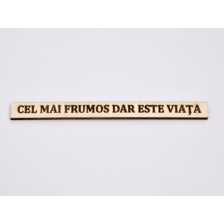 L134-Placuta din lemn personalizabila cu text 1.5x15cm 1buc