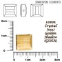P2037-SWAROVSKI ELEMENTS 5624 Crystal Golden Shadow 10mm - bijuterii personalizate din argint | simoshop