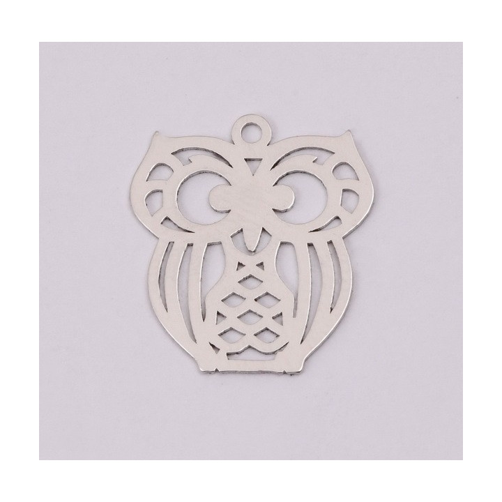 E1157-N-Pandant din argint bufnita 16x14mm 0.4mm-1 buc