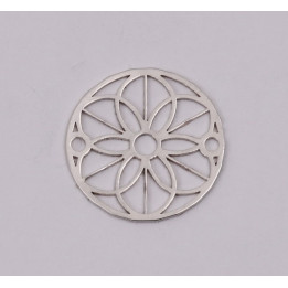 E1158-N-Link argint floare filigranata 14mm 0.4mm-1 buc
