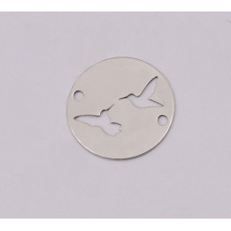 E1168-N-Link din argint model Pasari Colibri, 12mm 0.33mm