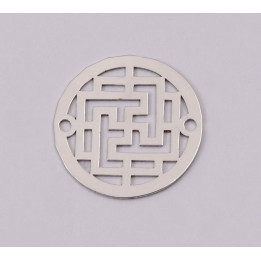 E1170-N-Link din argint model Labirint, 15mm 0.4mm