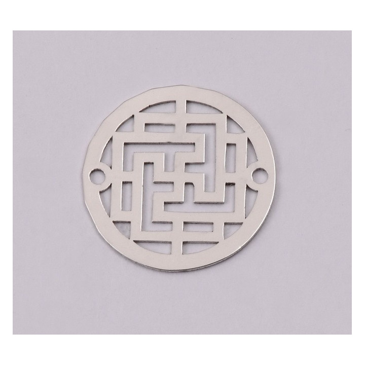 E1170-N-Link din argint model Labirint, 15mm 0.4mm
