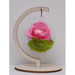 L214-Decupaj personalizabil din lemn Suport Glob  15x12 cm 1 buc
