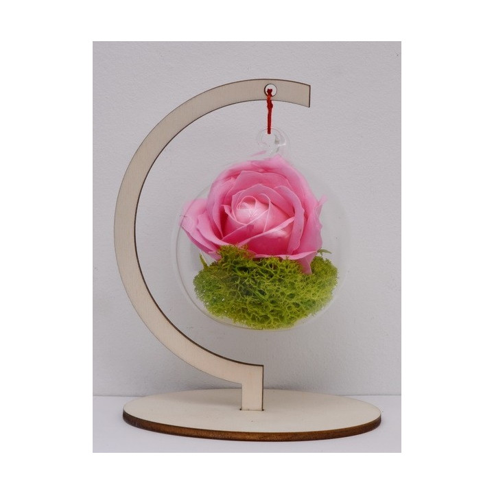 L214-Decupaj personalizabil din lemn Suport Glob  15x12 cm 1 buc