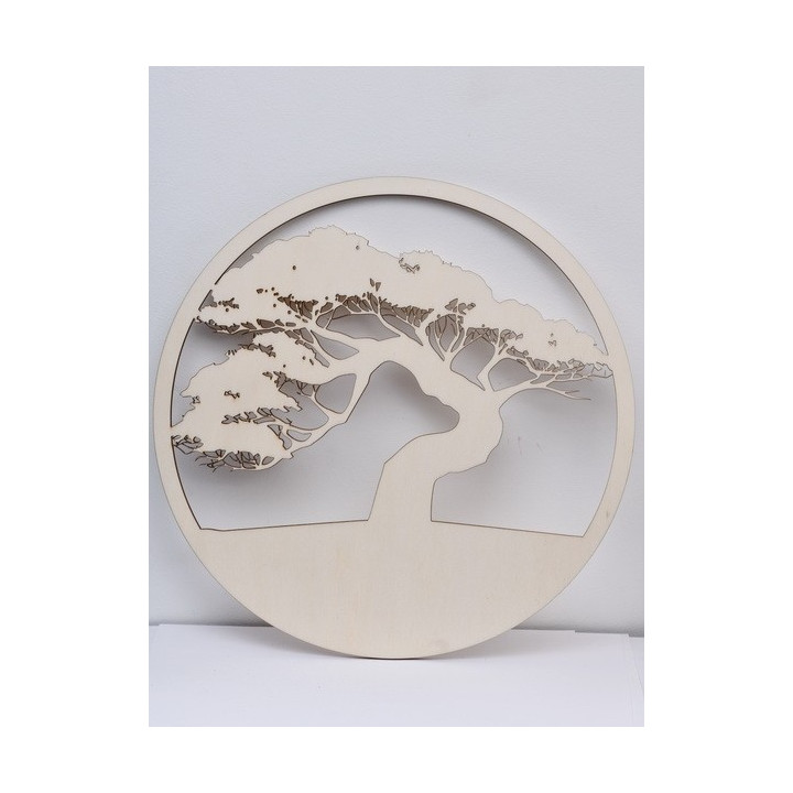 L219-Copac safari blank din lemn pentru licheni 30cm diametru - 1 buc