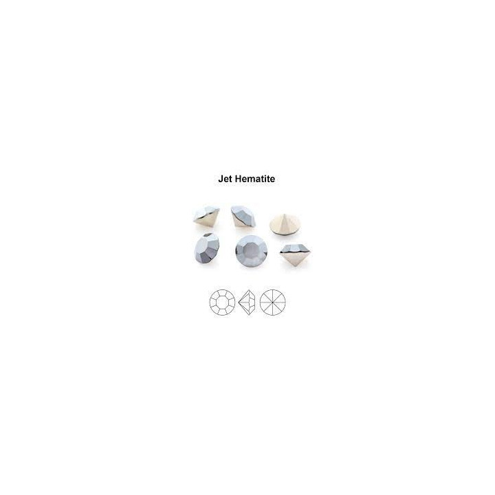 P4125-Cristal Preciosa, MC Chaton Maxima Jet Hematite  SS 34 7mm - 1 buc