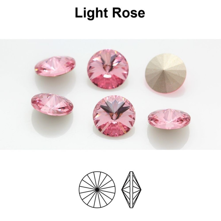P4164-Cristal Preciosa, MC Rivoli Maxima Light Rose SS 39 8mm - 1 buc