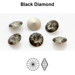 P4190-Cristal Preciosa, MC Rivoli Maxima Black Diamond SS39 8mm - 1 buc