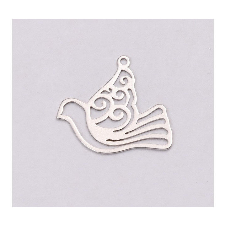 E1177-N-Charm din argint 925 Pasare 20x18mm, 0.5mm