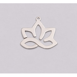 E1179-N-Charm Argint 925 Floare Lotus cu infinit 16.70x15.70mm 0.5mm