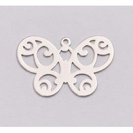 E1180-Pandant argint 925 Fluture model stilizat 22x14mm-1 buc