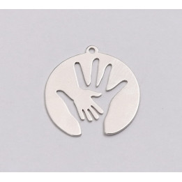 E1182-N-Charm argint 925 Hand in Hand 1 buc