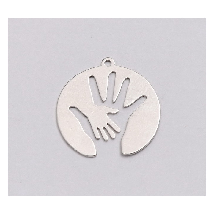 E1182-N-Charm argint 925 Hand in Hand 1 buc