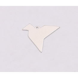 E1189-N-Pandant din argint 925 Pasare Origami 19x15mm, 0.5mm