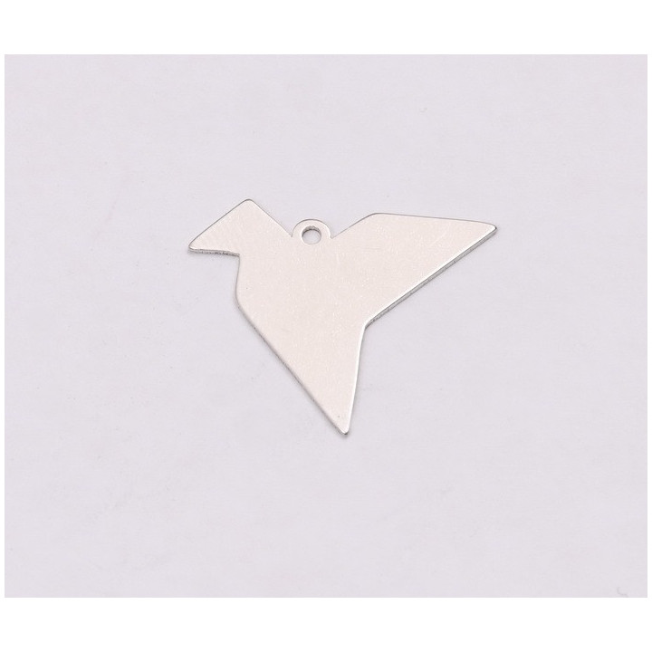 E1189-N-Pandant din argint 925 Pasare Origami 19x15mm, 0.5mm