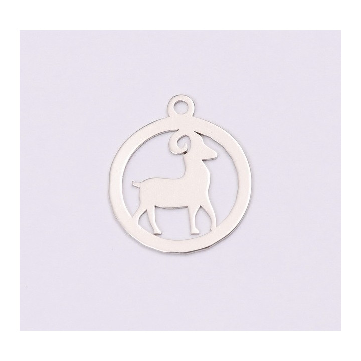 E1192-N-Charm Argint 925 Berbec 13x15mm, 0.50mm