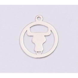 E1193-N-Charm Argint 925 Taur 13x15mm, 0.50mm