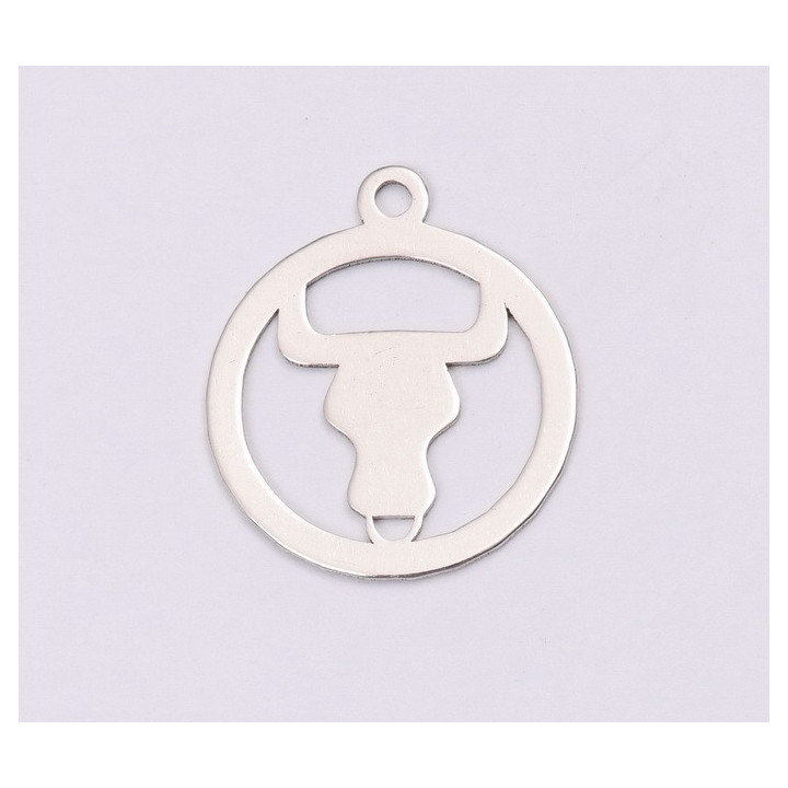 E1193-N-Charm Argint 925 Taur 13x15mm, 0.50mm