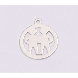 E1196-N-Charm Argint 925 Leu 13x15mm, 0.50mm
