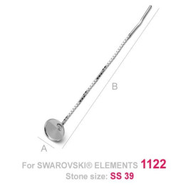 G0533-Cercei lantisor rivoli SS39 8mm cu bordura ver3 1 buc - bijuterii personalizate din argint | simoshop