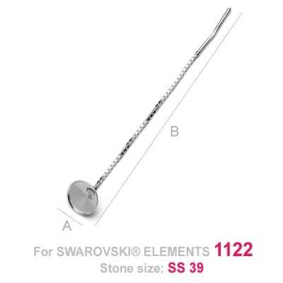 G0533-Cercei lantisor rivoli SS39 8mm cu bordura ver3 1 buc - bijuterii personalizate din argint | simoshop