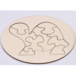 L235- Puzzle testoasa din lemn  1buc