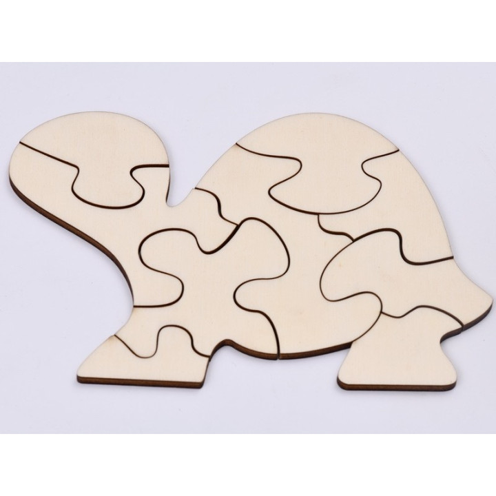 L235- Puzzle testoasa din lemn  1buc