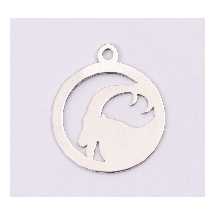 E1203-N-Charm Argint 925 Capricorn 13x15mm, 0.50mm