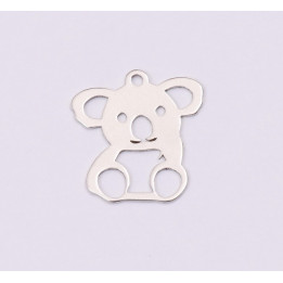 E1206-N-Charm din argint urs koala 14x13mm 0.5mm