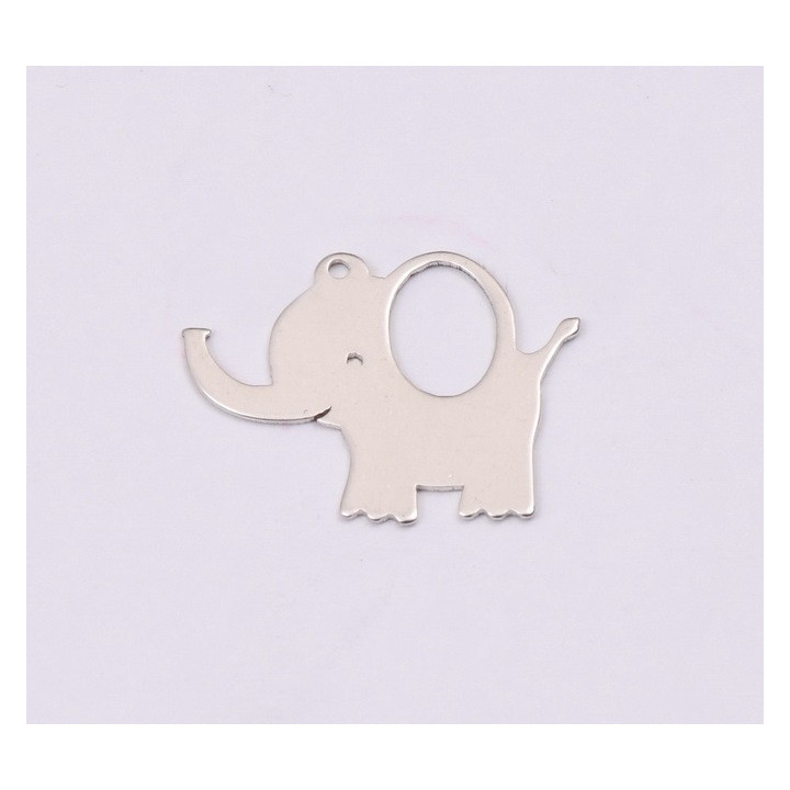 E1208-N-Pandant din argint Elefant 13x16mm 0.5mm - 1 buc