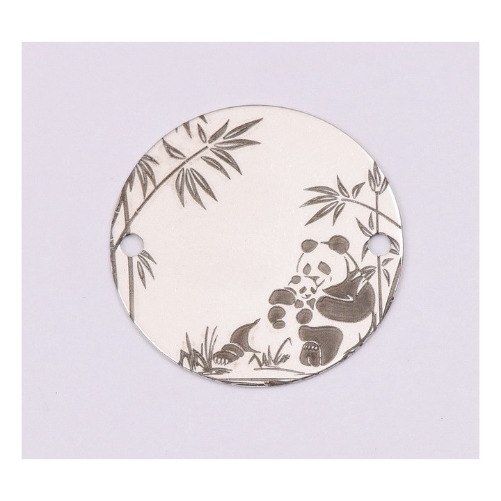 E1223-GS-Link Argint 925 Urs panda cu pui 16.5mm, 0.33mm - 1 buc