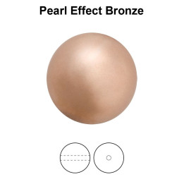 0229-Preciosa Pearl Nacre Round Bronze Pearl Effect  12mm