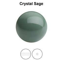 0266-Preciosa Pearl Nacre Round Sage 12mm