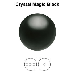 0285-Preciosa Round Pearl Maxima 1H Round Magic Black 12mm