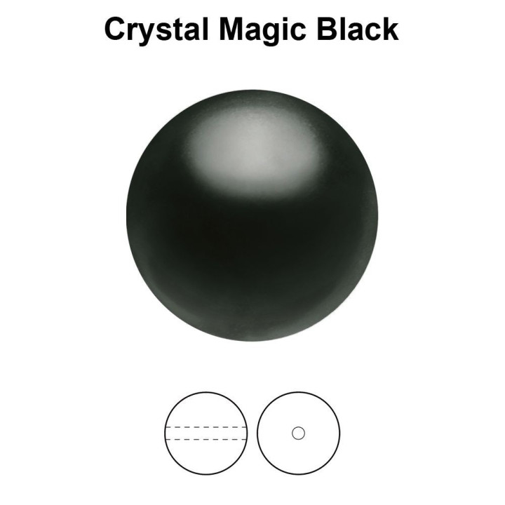 0285-Preciosa Round Pearl Maxima 1H Round Magic Black 12mm