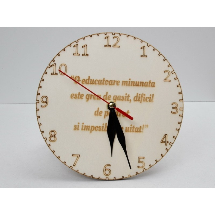 L238- Decupaj ceas lemn 17 cm  1buc